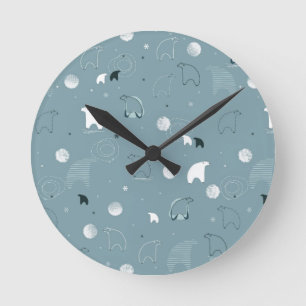 Reloj Redondo Mediano modelo que exhibe un polar lindo