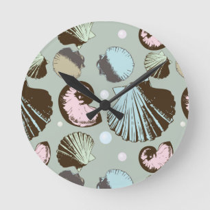 Reloj Redondo Mediano Modelo retro del Seashell