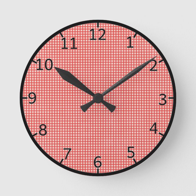 Reloj Redondo Mediano Modelo rojo del control (Anverso)
