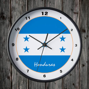 Reloj Redondo Mediano Modern Honduras Flag, Honduras Home / design