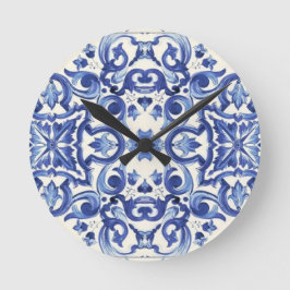 Reloj Redondo Mediano Modern Italian Blue  La Dolce vita 