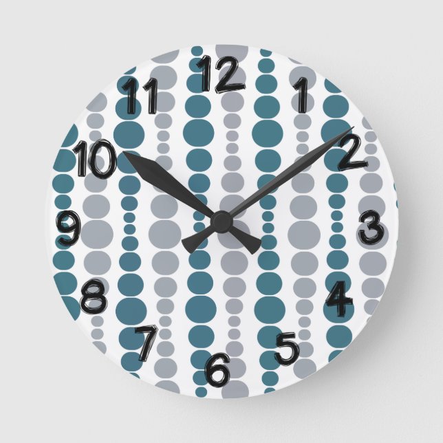 Reloj Redondo Mediano Modern Rectangles  (Anverso)