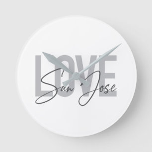 Reloj Redondo Mediano Modern, simple, chic, cool design Love San Jose