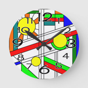 Reloj Redondo Mediano Moderna apariencia de vidrio templado