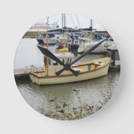 Reloj Redondo Mediano Moderno estilo barco tradicional