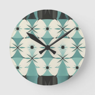Reloj Redondo Mediano Moderno MCM Atómico de mediados del siglo XX de lo