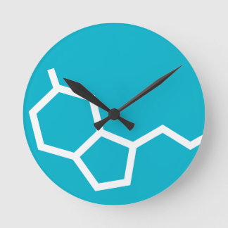 Reloj Redondo Mediano Molécula serotonina - Felicidad