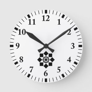 Reloj Redondo Mediano Molinete japonés