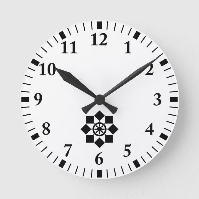 Reloj Redondo Mediano Molinete japonés (Anverso)
