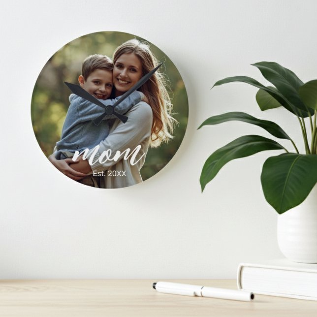 Reloj Redondo Mediano Mom Established Photo Mother's Day (Subido por el creador)