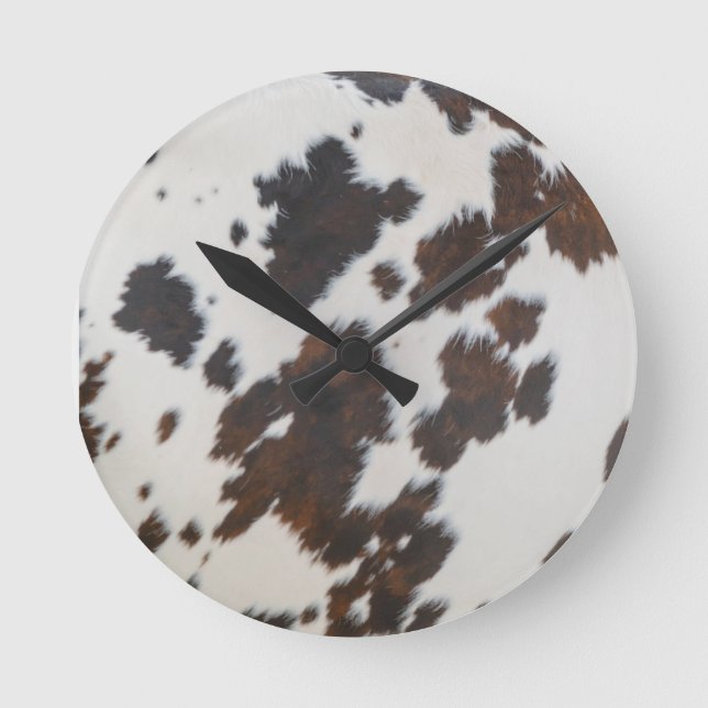 Reloj Redondo Mediano Monarca Vaca Pelo Negro (Anverso)