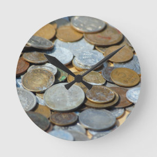 Reloj Redondo Mediano Monedas antiguas1299 MONEDAS ANTIGUAS COBRE PLATA 