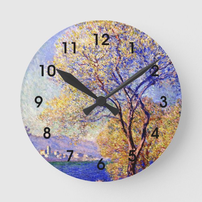 Reloj Redondo Mediano Monet - Antibes visto desde los jardines de Salis, (Anverso)