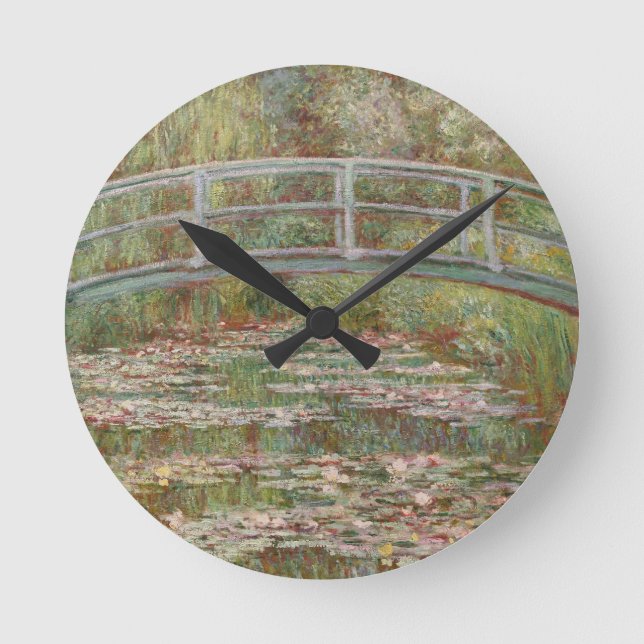 Reloj Redondo Mediano Monet French Bridge Giverney (Anverso)