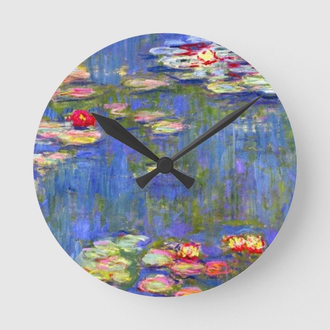 Reloj Redondo Mediano Monet Water Lilies (Anverso)
