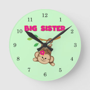 Reloj Redondo Mediano Monkey Big Sister
