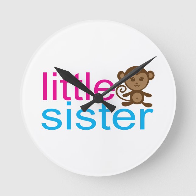 Reloj Redondo Mediano Monkey Little Sister (Anverso)
