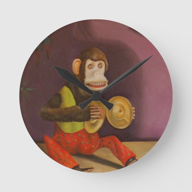 Reloj Redondo Mediano Monkey See Monkey Do (Anverso)