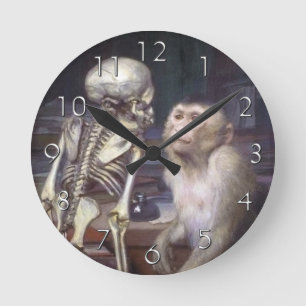 Reloj Redondo Mediano Mono antes del esqueleto