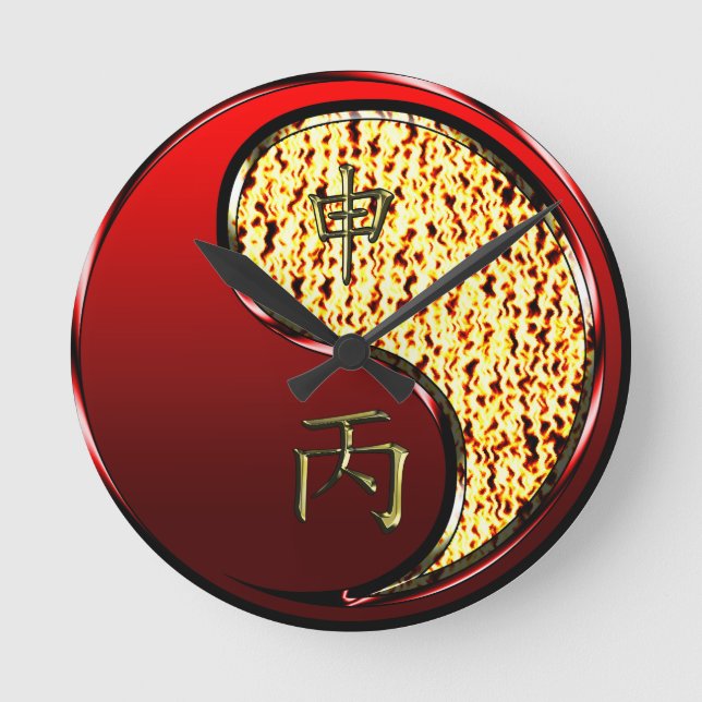Reloj Redondo Mediano Mono de Fuego (Anverso)