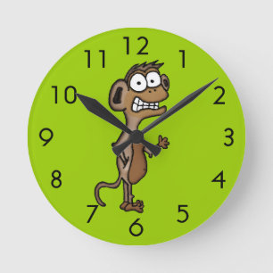 Reloj Redondo Mediano Mono de ondeo