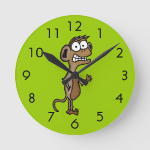 Reloj Redondo Mediano Mono de ondeo