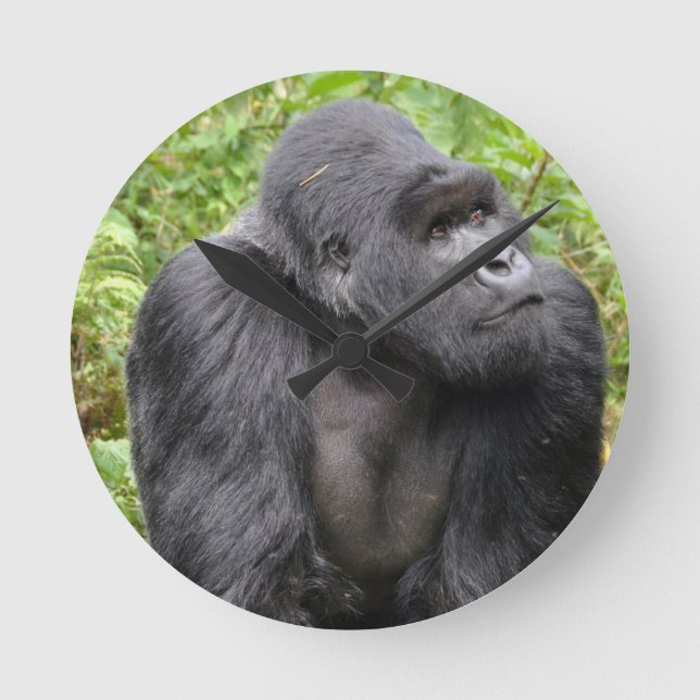 Reloj Redondo Mediano Mono feliz (Anverso)