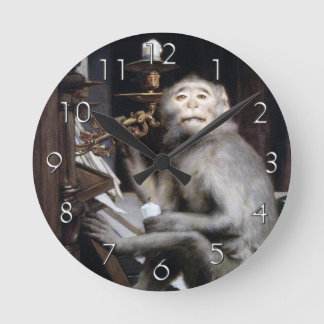 Reloj Redondo Mediano Mono sonriente