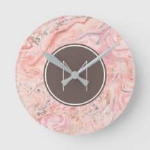 Monograma de mármol rosa elegante