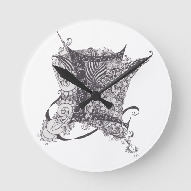 Reloj Redondo Mediano Monograma E (Anverso)