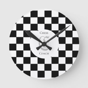 Reloj Redondo Mediano Monograma Nombre personalizado revisado profesión