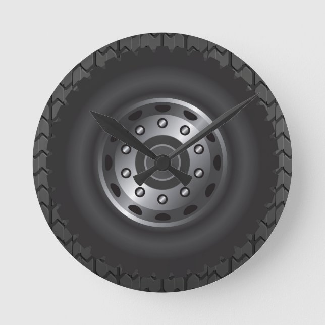Reloj Redondo Mediano MONSTER Truck Tires #1 (Anverso)