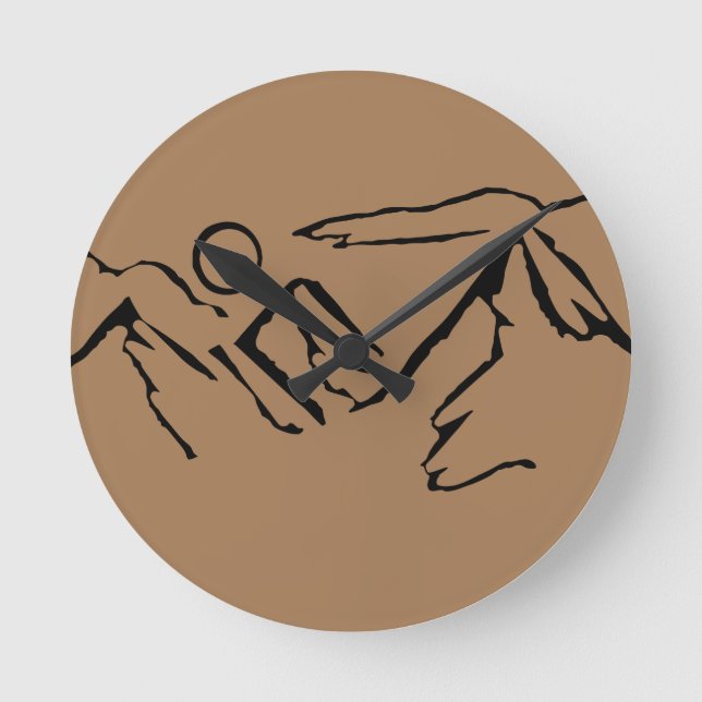 Reloj Redondo Mediano Montañas (Anverso)