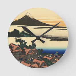 Reloj Redondo Mediano Monte Fuji Japón Atardecer