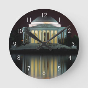 Reloj Redondo Mediano Monumento de Jefferson