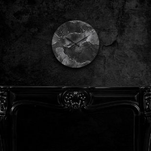 Reloj Redondo Mediano Moody Agate   Sólo Purpurina de Gótico de Vamipía 