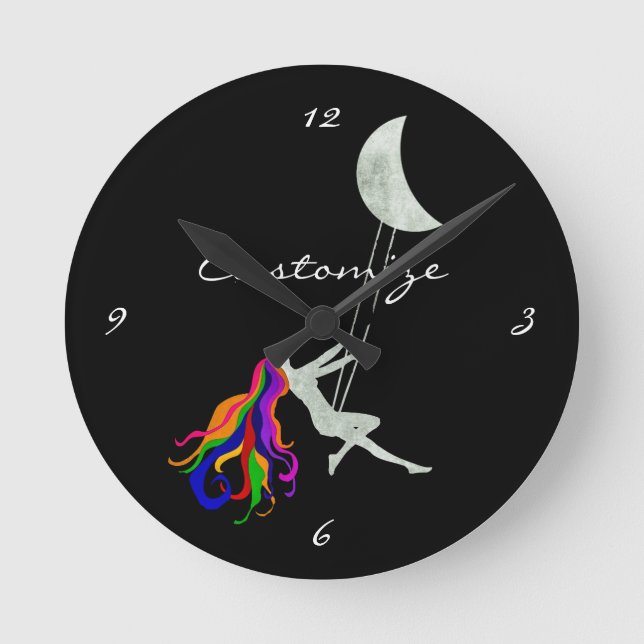 Reloj Redondo Mediano Moon Swinging Redhead Thunder_Cove (Anverso)