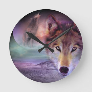 Reloj Redondo Mediano Moon Wolf