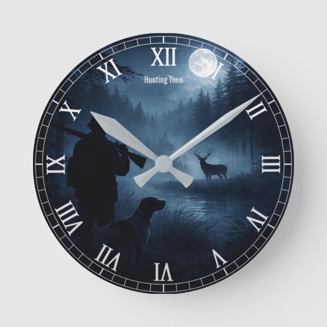 Reloj Redondo Mediano Moonlit hunt in the mist (Anverso)