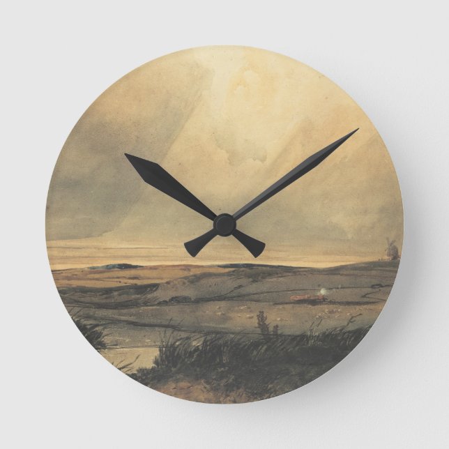 Reloj Redondo Mediano Moor con molino de viento (Anverso)