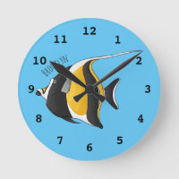 Moorish idol fish cartoon illustration