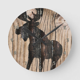 Reloj Redondo Mediano Moose on Wood Clock Natural