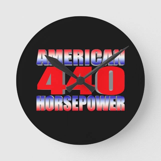 Reloj Redondo Mediano Mopar 440 Dodge (Anverso)