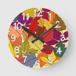 Reloj Redondo Mediano More Autumn Leaves