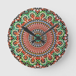 Reloj Redondo Mediano Moroccan Geometric Pattern