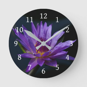 Reloj Redondo Mediano Morple Lotus Waterlily