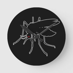 Reloj Redondo Mediano Mosquitos Mosquito Marvae - Geek de la Entomología
