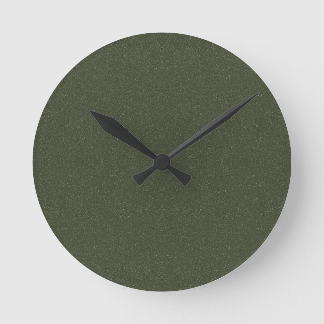 Reloj Redondo Mediano Moss Green Textured Wall Clock (Anverso)