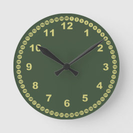 Reloj Redondo Mediano Mossy Green Wall Clock