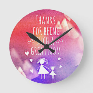 Reloj Redondo Mediano Mother Day Round Clock